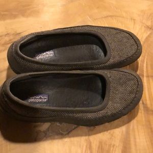 Wool stripe Mary Jane flats